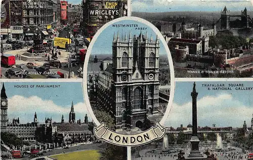 England: London Teilansichten Mehrbildkarte gl1956 147.288