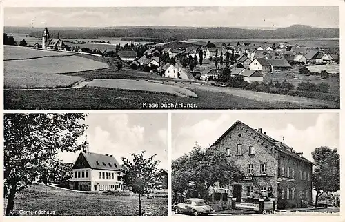 Kisselbach/Hunsrück Gemeindehaus Gasthof Panorama glca.1950 146.361
