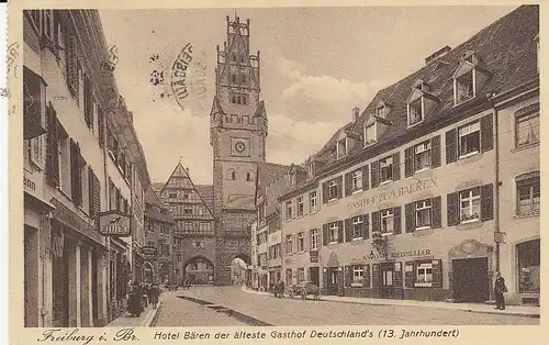 Freiburg i.Br. Hotel Bären (Ältester Gasthof Deutschlands) gl1930 D3195