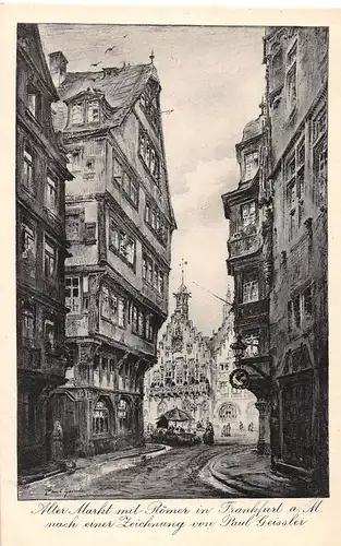 Frankfurt a. M. Alter Markt nach Zeichnung von Paul Geissler ngl 151.960