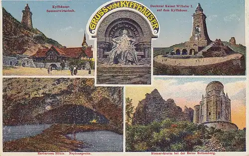 Gruß vom Kyffhäuser Mehrbildkarte ngl D1192