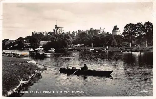 England: Windsor Castle from the River Thames gl1950 146.728