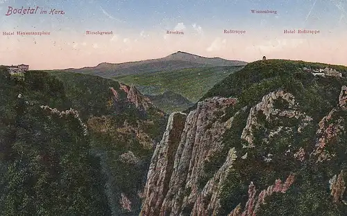 Bodetal Harz mit Roßtrappe bei Thale gl1925 D0902