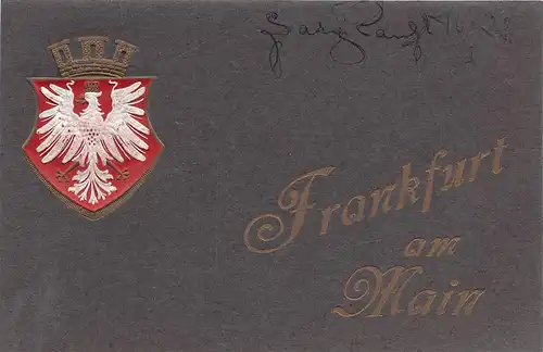 Frankfurt a. M. Wappen der Stadt Frankfurt Prägekarte ngl 152.025