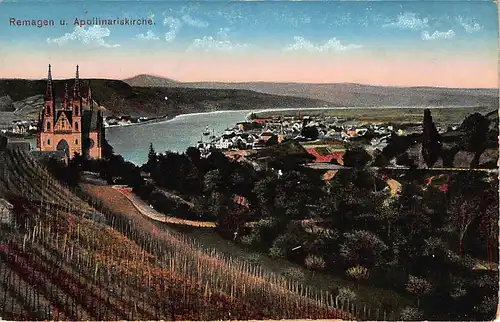 Remagen Panorama mit Apollinariskirche ngl 146.474