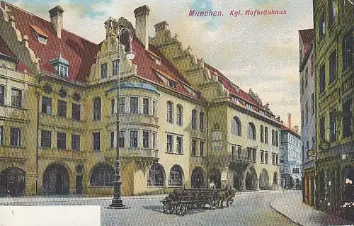 München Kgl.Hofbräuhaus um 1900 ngl D3336