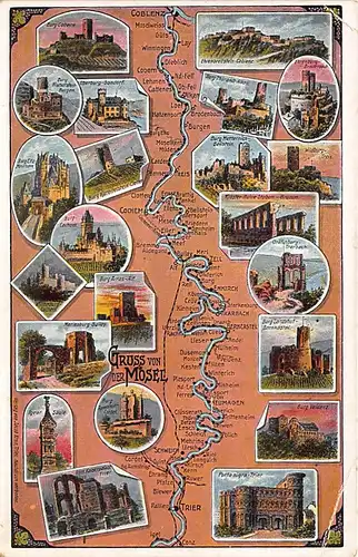 Koblenz Gruß von der Mosel Teilansichten ngl 146.055