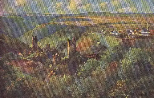 Manderscheid Eifel Blick vom Belvédére bahnpglum 1920? D1277