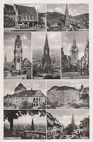 Freiburg i.Breisgau Mehrbildkarte glum 1940? D5913