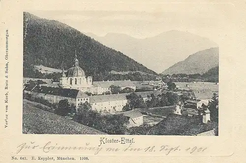 Ettal - Kloster um 1900 ngl D1252