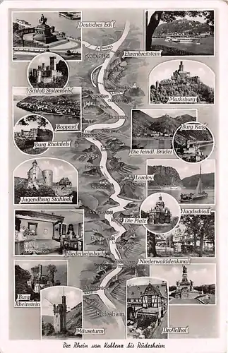 Der Rhein von Koblenz bis Rüdesheim Teilansichten ngl 146.095