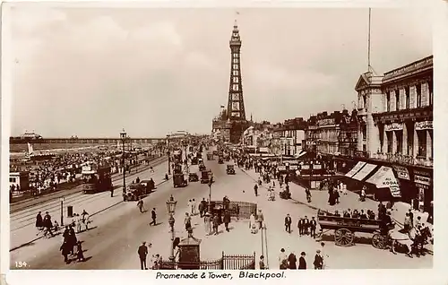 England: Blackpool Promenade and Tower ngl 147.132