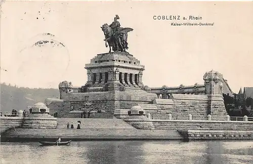 Koblenz Das Kaiser-Wilhelm-Denkmal am deutschen Eck gl1910 146.050