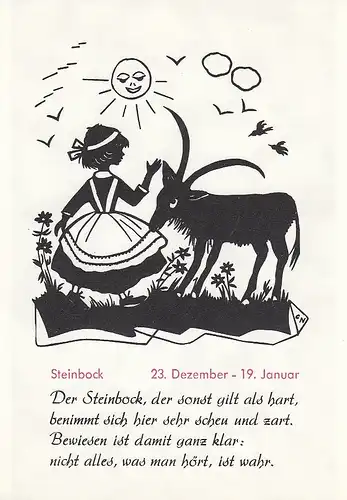 Silhouette Sternbild: Der Steinbock ngl D4252