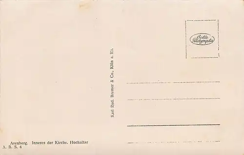 Koblenz-Arenberg Inneres der Kirche Hochaltar ngl 146.060