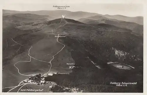 Feldberg Schwarzwald Panorama glum 1930? D1776