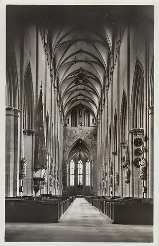 Ulm a.D. Münster, Mittelschiff nach Osten glum 1930? D1795