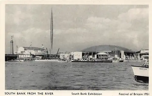 England: Festival of Britain 1951 South Bank from the river ngl 147.089