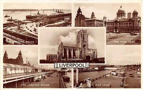 England: Liverpool Teilansichten Mehrbildkarte ngl 147.196