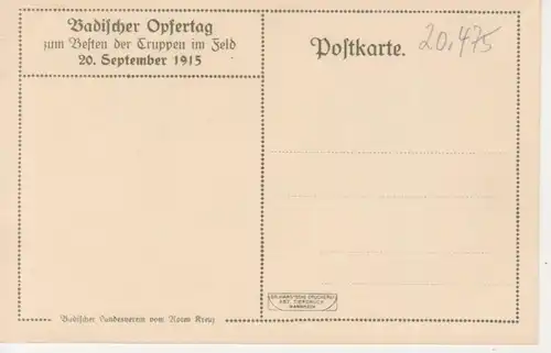 Badischer Opfertag 20. September 1915 - Kaiser Wilhelm II. ngl 221.441