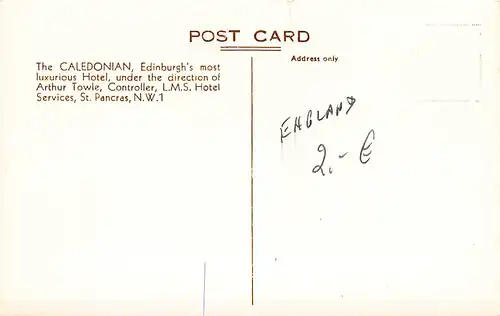 Schottland: Edinburgh - Princes Street and Caledonian Hotel ngl 146.879