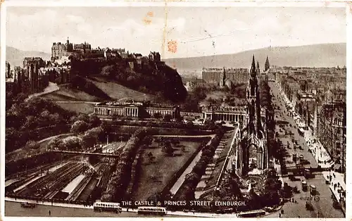 Schottland: Edinburgh - Princes Street and Castle gl1933 146.888