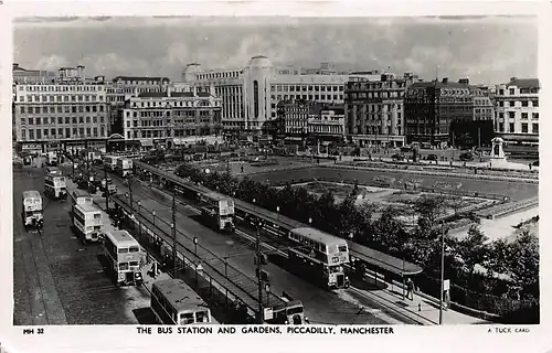 England: Manchester The bus station and gardens Piccadilly gl1953 147.236