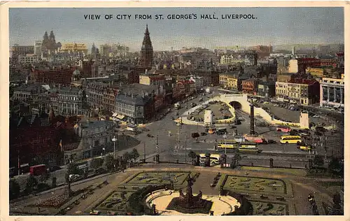 England: Liverpool View of City from St. George's Hall gl1964 147.193