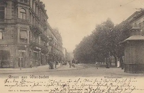 Wiesbaden Wilhelmstraße um 1900 gl1901 D1087