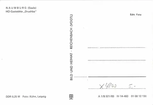 Naumburg (Saale) HO-Gaststätte 'Drushba' ngl 152.180