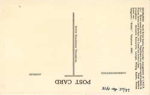 Schottland: Edinburgh - North British Station Hotel ngl 146.774