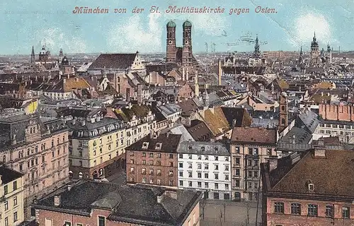 München von der St.Matthäuskirche gegen Osten gl1907 D2195