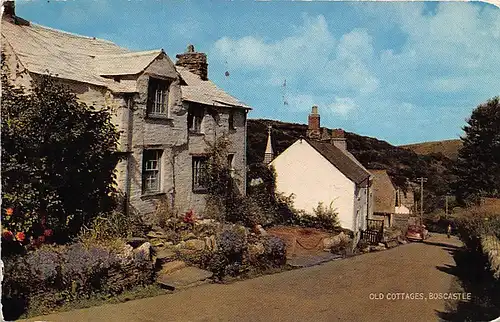 England: Boscastle - Old Cottages gl1972 146.553