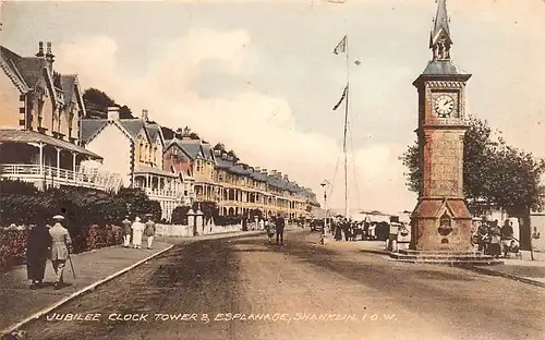 Isle of Wight - Shanklin, Jubilee Clock Tower and Esplanade ngl 147.017