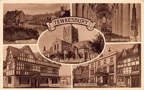 England: Tewkesbury - Old Mill, Abbey, Hotels gl1952 146.523