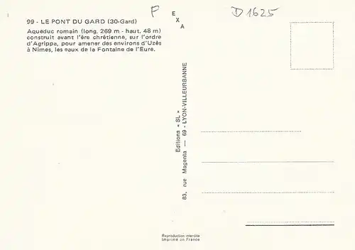 Le Pont du Gard, Aqueduc Romain ngl D1625