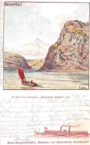 Die Loreley An Bord des Dampfers "Deutscher Kaiser" gl1901 151.310