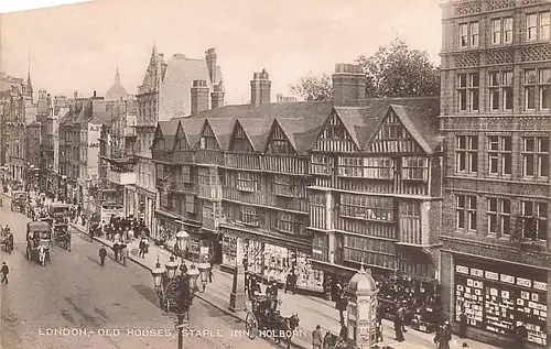 England: London Old houses Staple Inn Holborn ngl 147.415