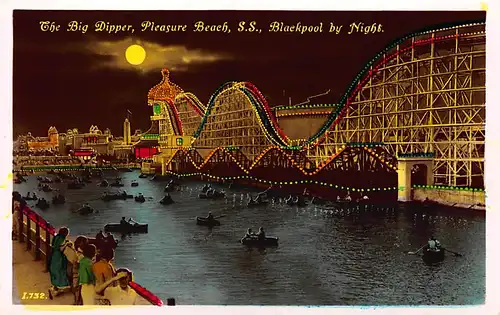 England: Blackpool by Night The Big Dipper Pleasure Beach ngl 147.129
