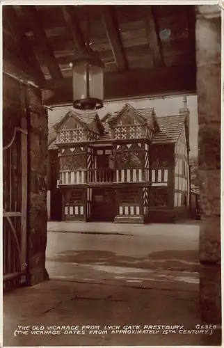 England: Prestbury - The Old Vicarage from Lych Gate gl1938 146.807