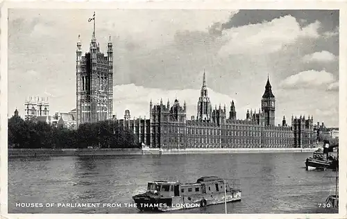 England: London Houses of Parliament from the Thames gl1959 147.446