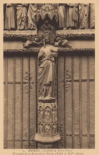 Amiens Cathédrale Notre-Dame Trumeau de la Porte de la Vierge ngl D3987