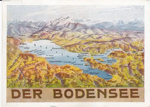 Der Bodensee Panoramakarte gl1950? D1901