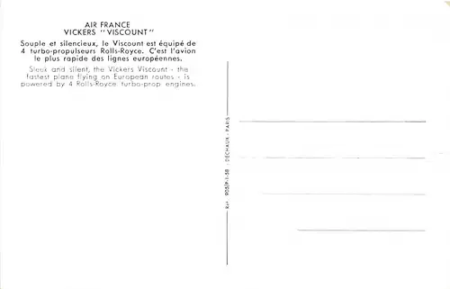 Air France Vickers "VISCOUNT" ngl 151.640