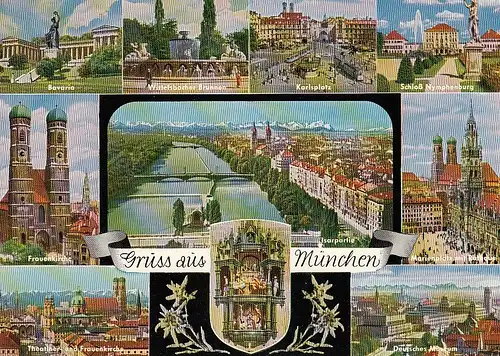 Gruss aus München Mehrbildkarte ngl D5157