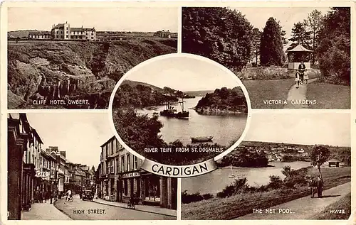 Wales: Cardigan - 5 Views gl1917 146.935