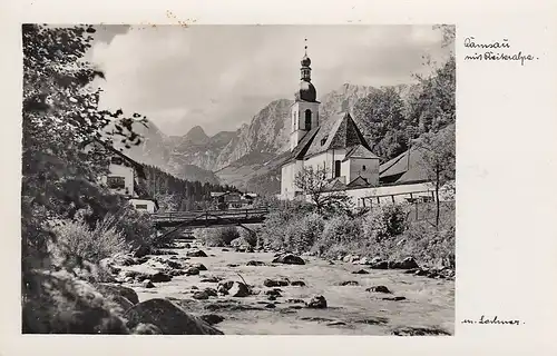 Ramsau Kirche mit Reiteralpe ngl D2861