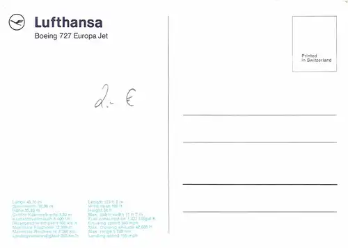 Lufthansa Boeing 727 Europa Jet ngl 151.721