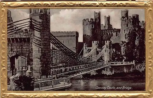 Wales: Conwy - Conway Castle and Bridge gl1937 146.968