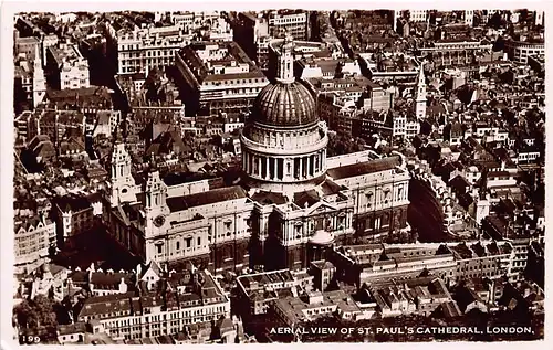 England: London Aerial View of St. Paul's Cathedral ngl 147.261